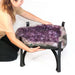 Amethyst Crystal Geode Specimen Table - 80kg - Crystal Geode - Divine Decor Co.