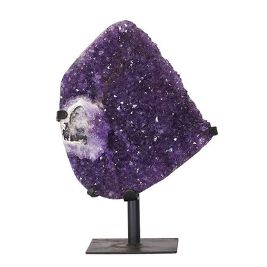 Amethyst Druze Cluster on Metal Stand - 12.88kg - Stands - Divine Decor Co.