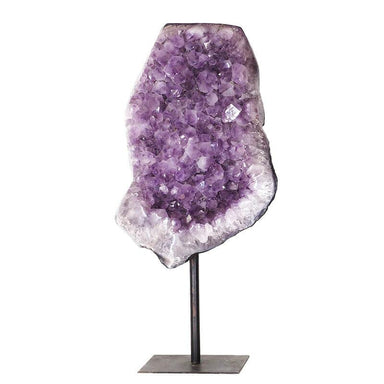 Amethyst Druze Cluster on Metal Stand - 19.20kg - Stands - Divine Decor Co.