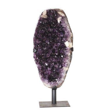 Amethyst Druze Cluster on Metal Stand - 20.14kg - Stands - Divine Decor Co.