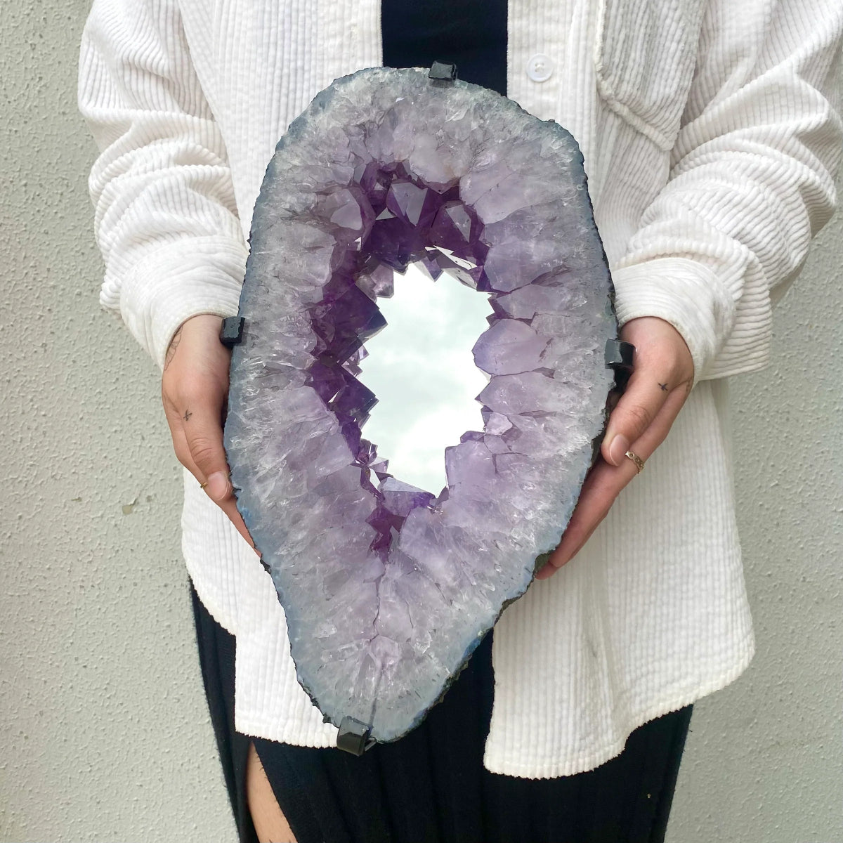 Amethyst Mirror - 4.6kg - Mirror - Divine Decor Co.