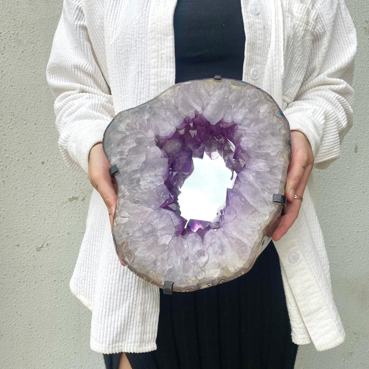 Amethyst Mirror - 4.7kg - Mirror - Divine Decor Co.