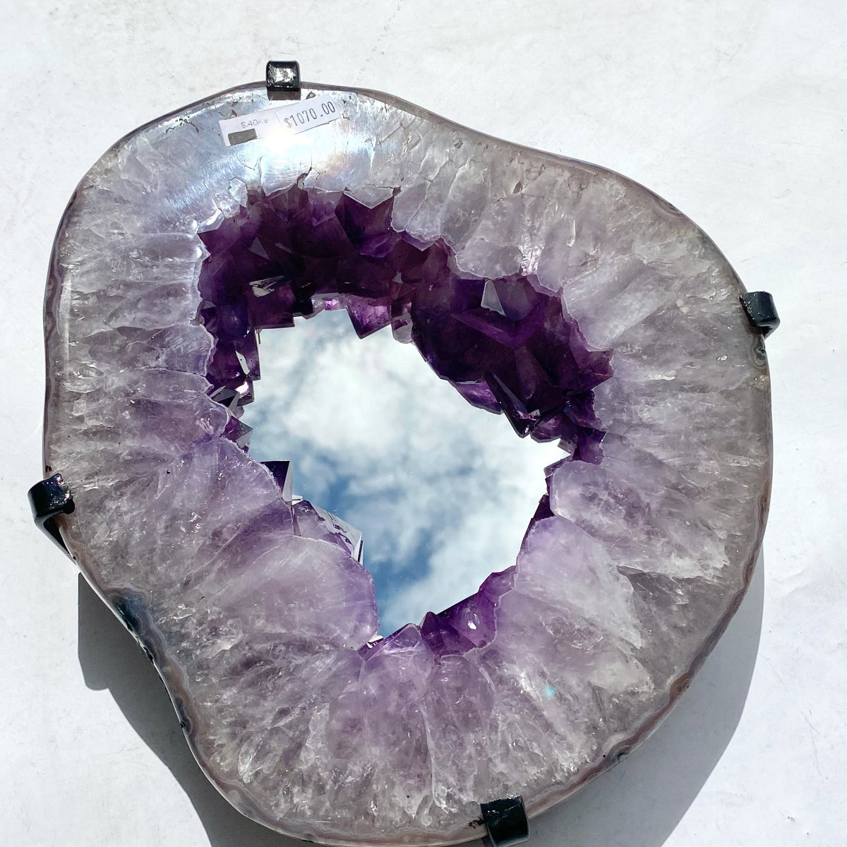 Amethyst Mirror - 5.3kg - Mirror - Divine Decor Co.