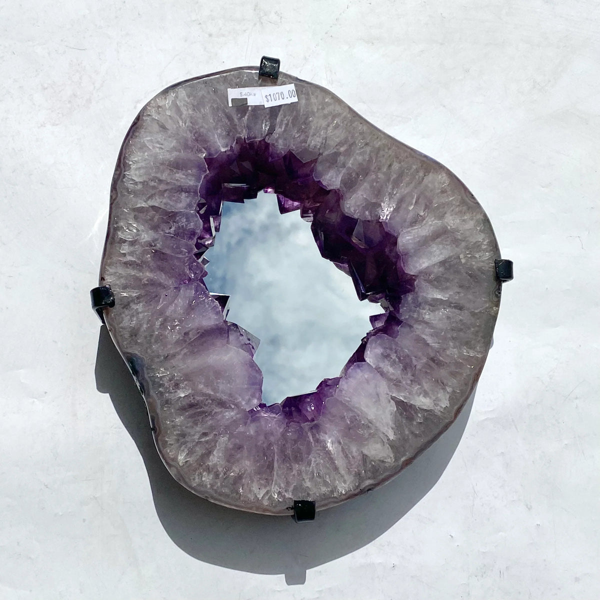 Amethyst Mirror - 5.3kg - Mirror - Divine Decor Co.