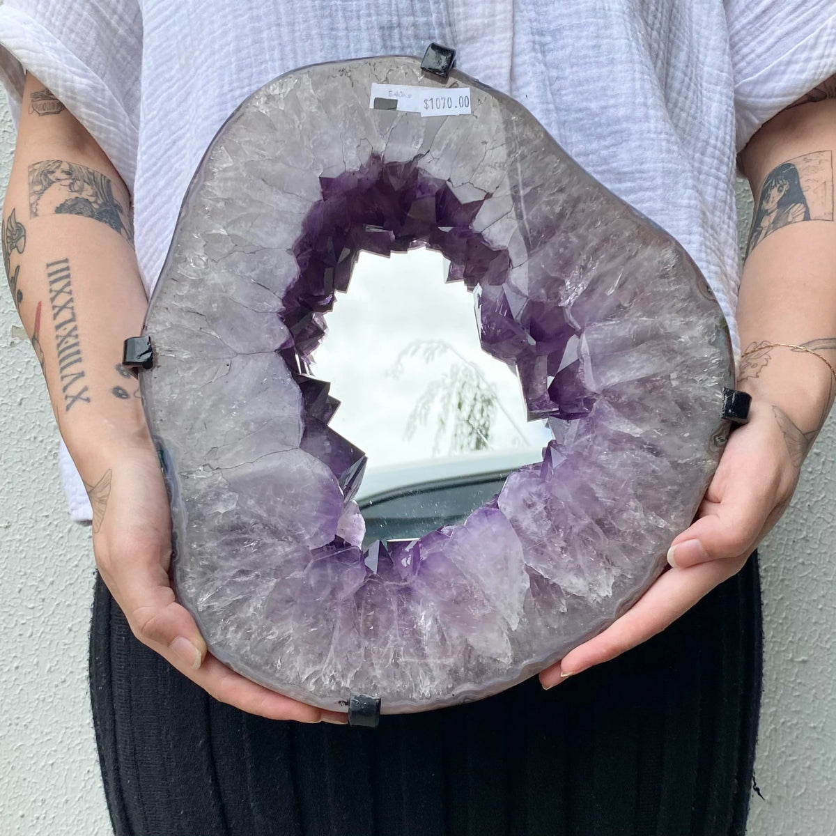 Amethyst Mirror - 5.3kg - Mirror - Divine Decor Co.