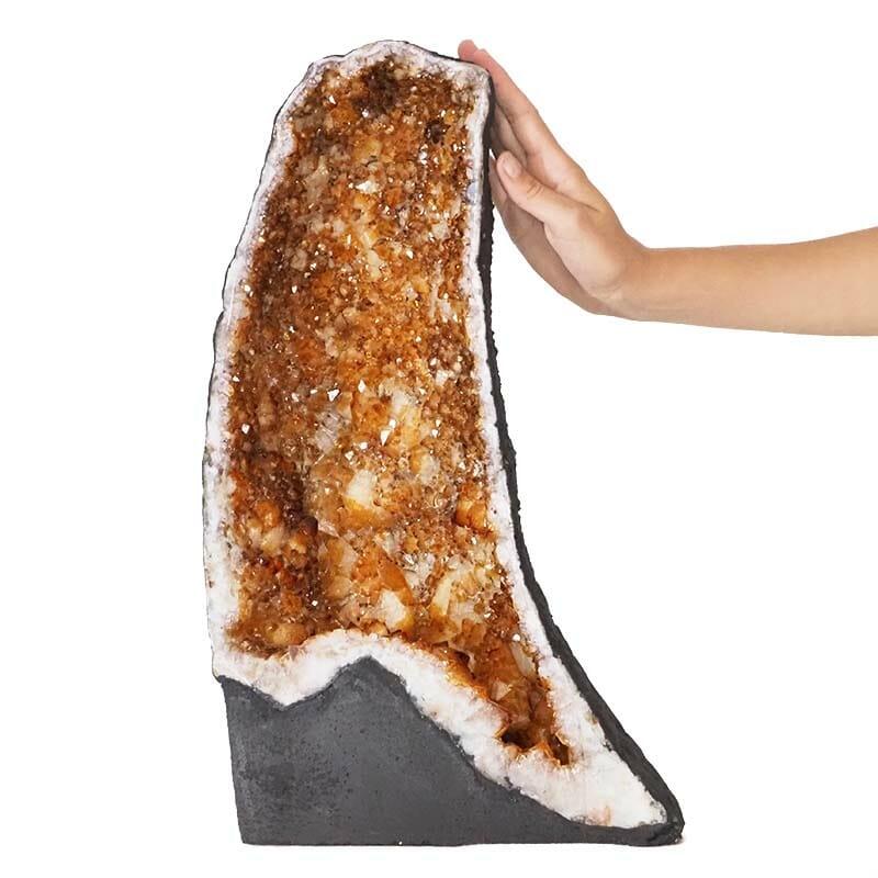 Citrine Geode - 8.32kg - Crystal Geode - Divine Decor Co.