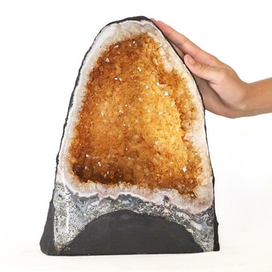 Citrine Geode - 8.42kg - Crystal Geode - Divine Decor Co.