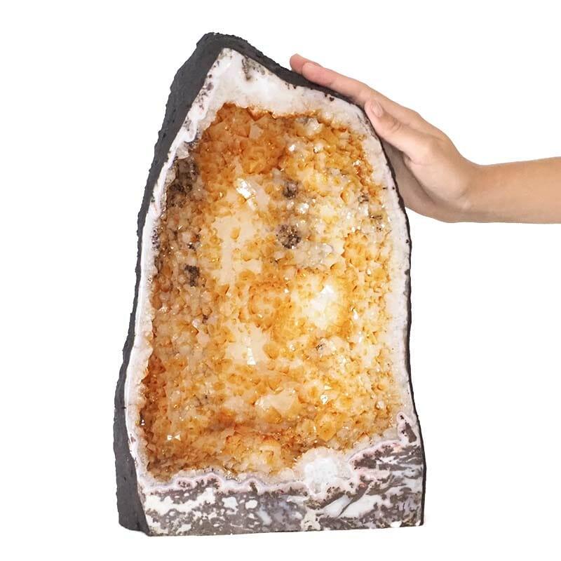 Citrine Geode - 9.12kg - Crystal Geode - Divine Decor Co.