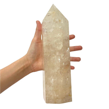 Clear Quartz Tower - 25cm - Tower - Divine Decor Co.