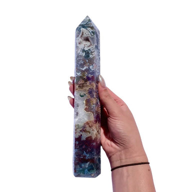 Druzy Ocean Jasper Tower - 25.4cm - Tower - Divine Decor Co.