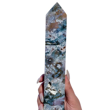 Druzy Ocean Jasper Tower - 35.6cm - Tower - Divine Decor Co.