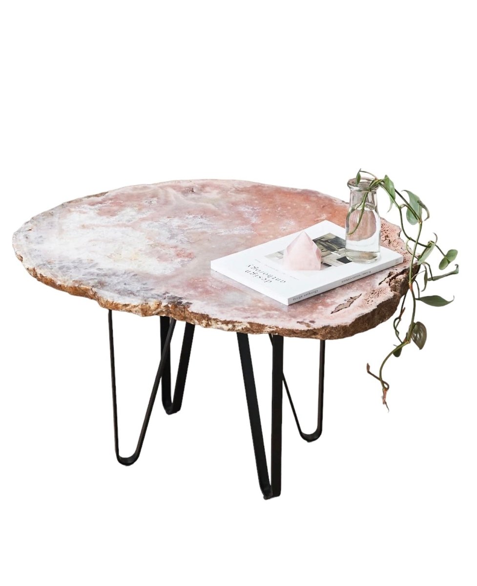 Pink Amethyst Table - 29.6kg - Table - Divine Decor Co.