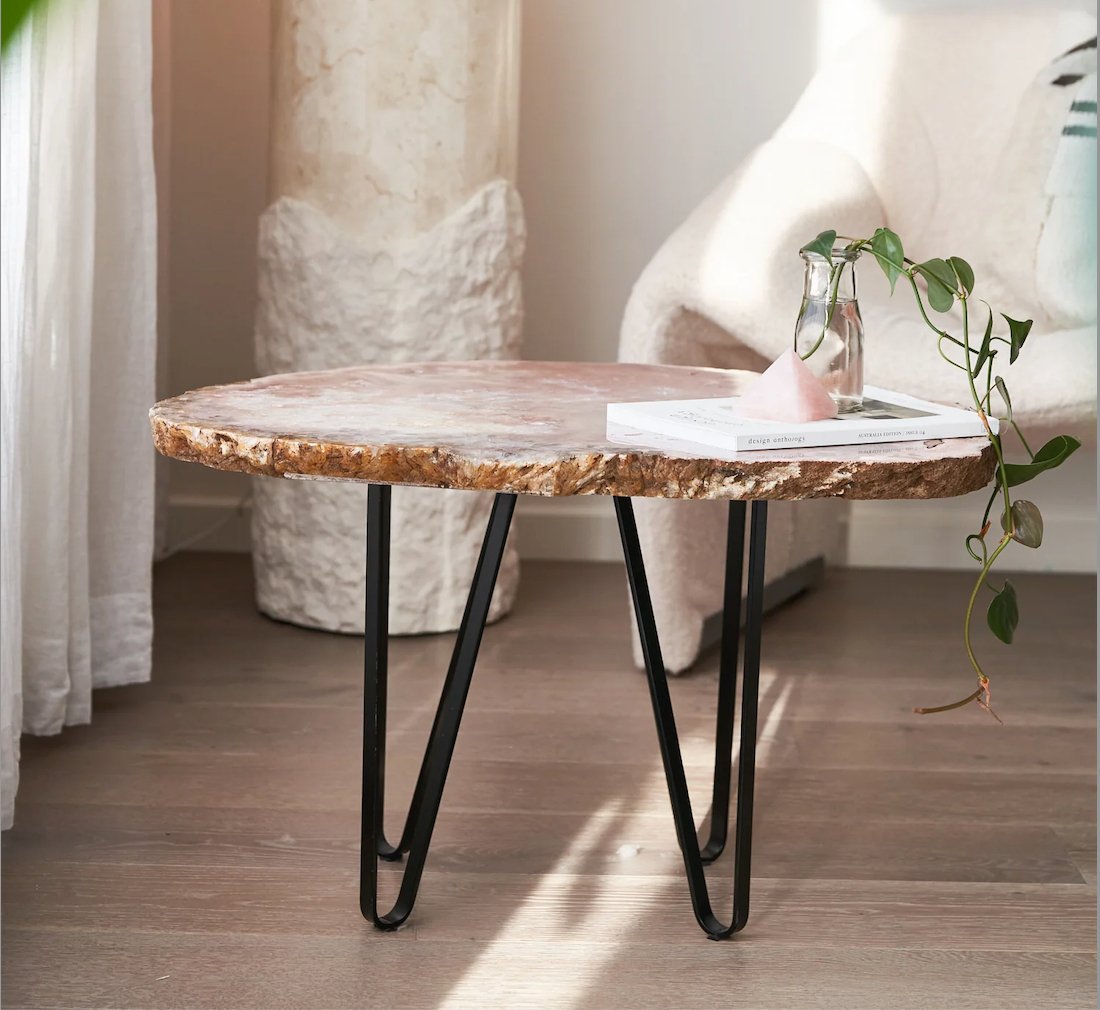 Pink Amethyst Table - 29.6kg - Table - Divine Decor Co.