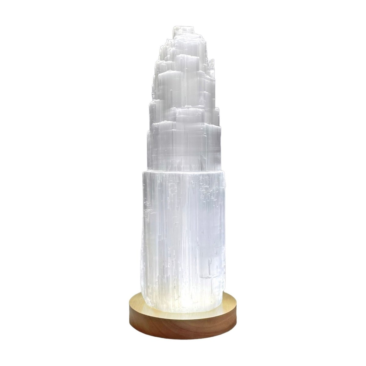 Selenite Lamp - 30cm - Lamp - Divine Decor Co.