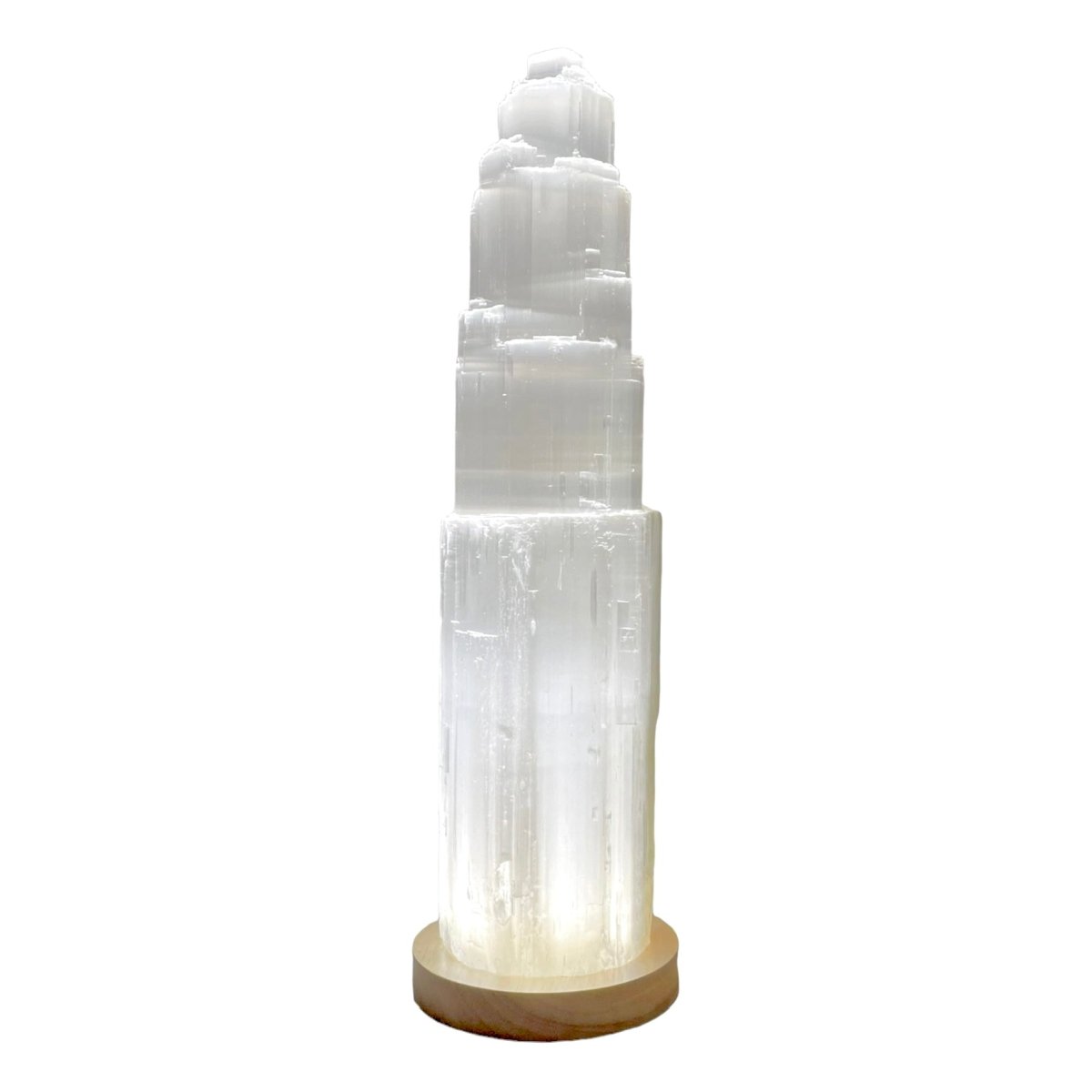 Selenite Lamp - 40cm - Lamp - Divine Decor Co.