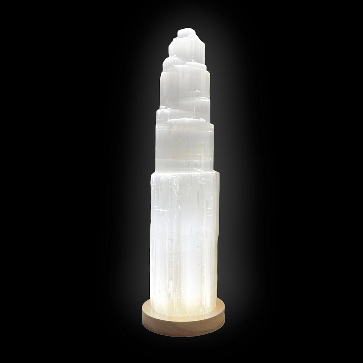 Selenite Lamp - 40cm - Lamp - Divine Decor Co.